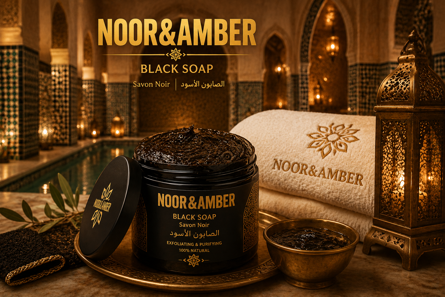Nila and Sidr(Jujube) powder Moroccan Black Soap