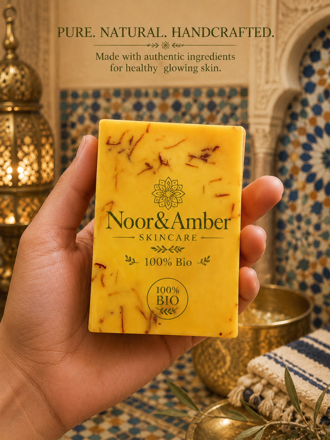 Saffron Pure  Moroccan Zafran Soap Noor&Amber